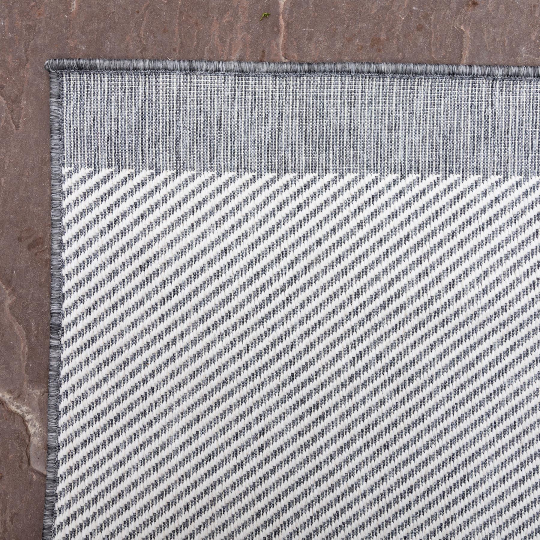 Eva Interior Buitenkleed Border Grijs  200x290cm