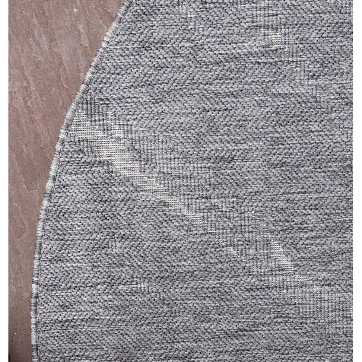 Eva Interior Buitenkleed Marble Grijs Rond 200cm