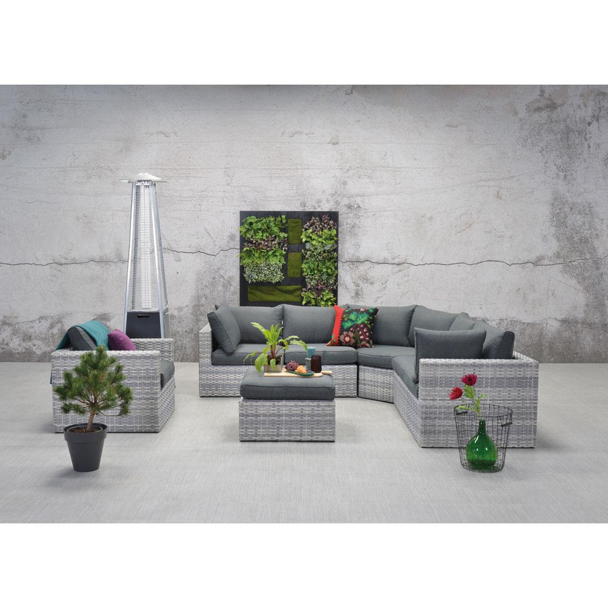 Garden Impressions Carlo loungeset 5-delig XL - licht grijs