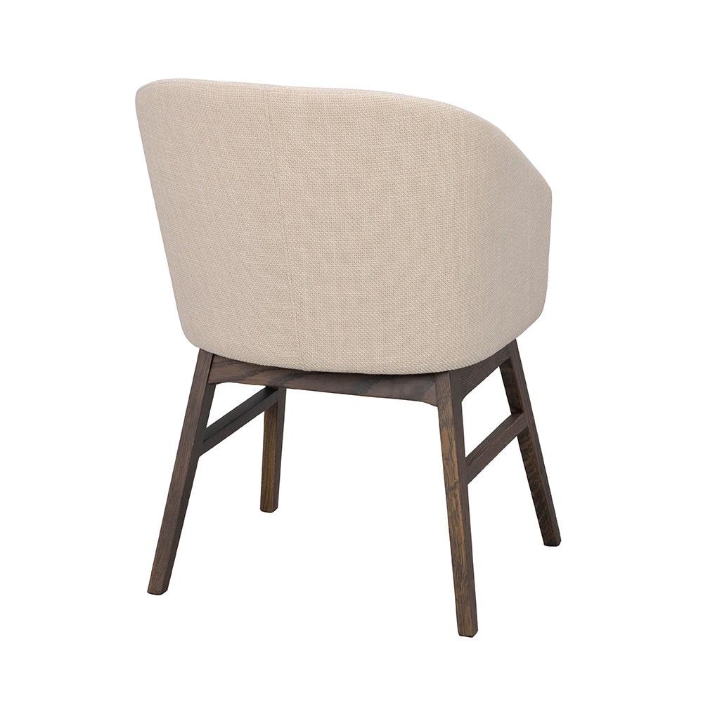 Rowico Home Windham Eetkamerstoel Beige - Donker Eiken - Set Van 2