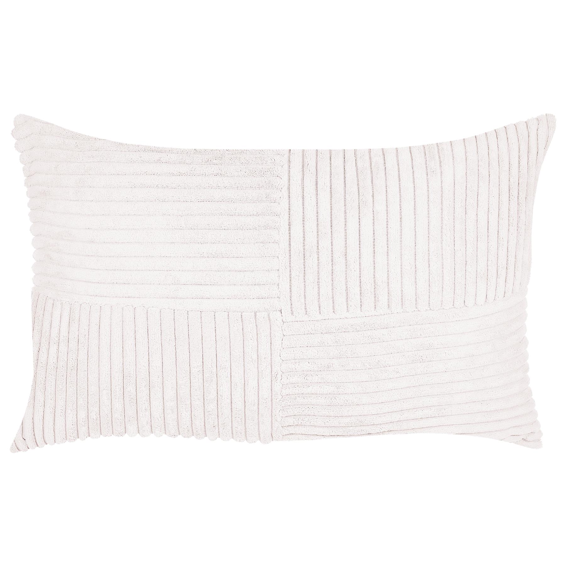 Beliani - MILLET - Sierkussen set van 2 - Wit - 47 x 27 cm - Corduroy