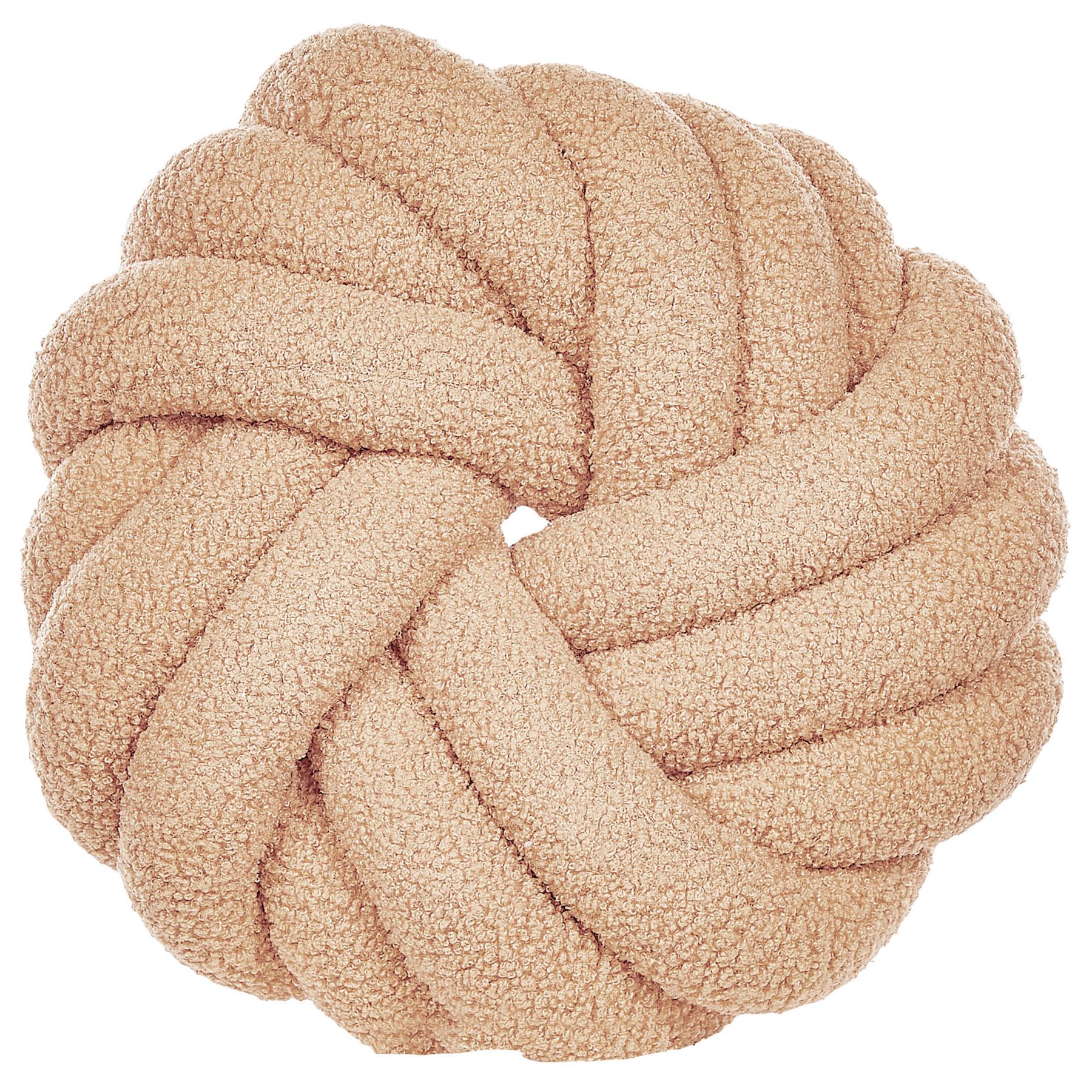 Beliani - AKOLA - Sierkussen - Beige - 31 x 31 cm - Bouclé