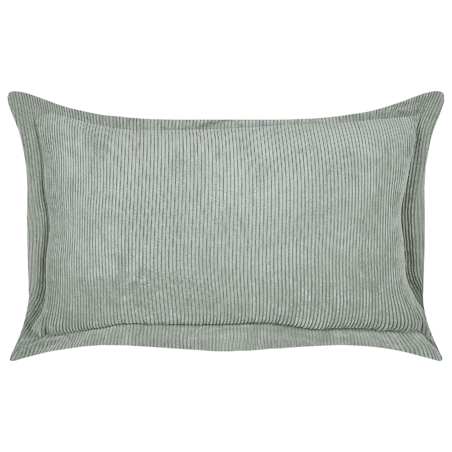 Beliani-ZINNIA-Sierkussen set van 2-Groen-47 x 27 cm-Corduroy