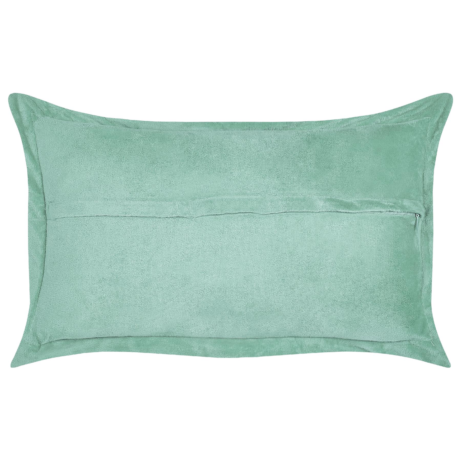 Beliani-ZINNIA-Sierkussen set van 2-Groen-47 x 27 cm-Corduroy