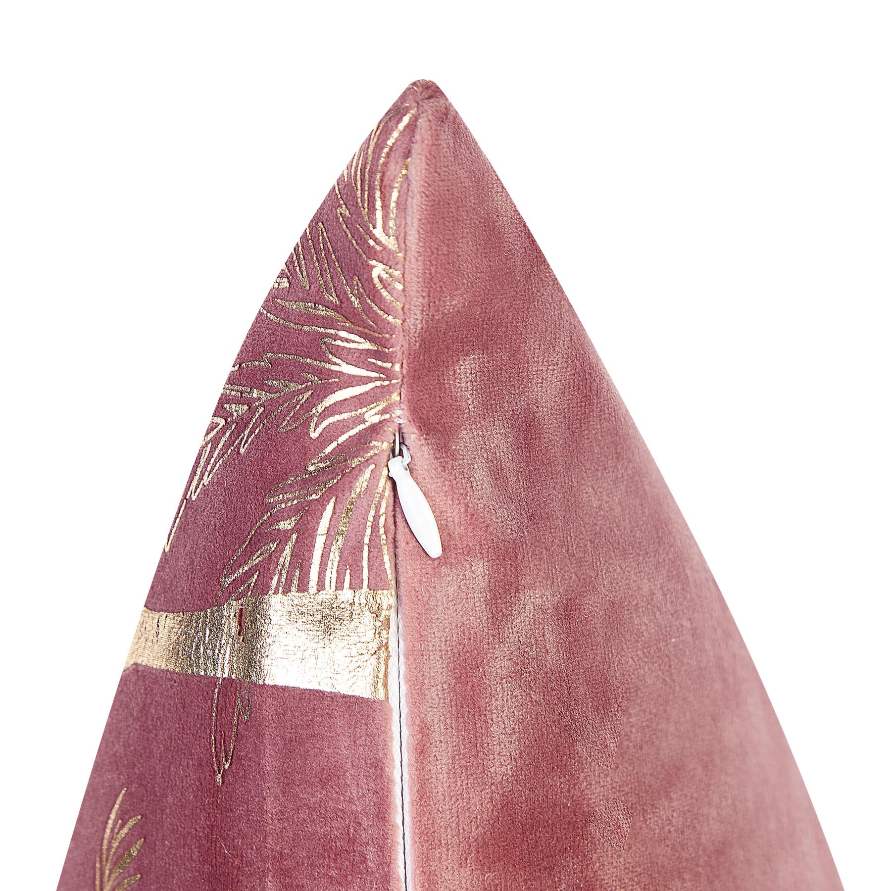 Beliani-CARANDAY-Sierkussen set van 2-Roze-45 x 45 cm-Fluweel