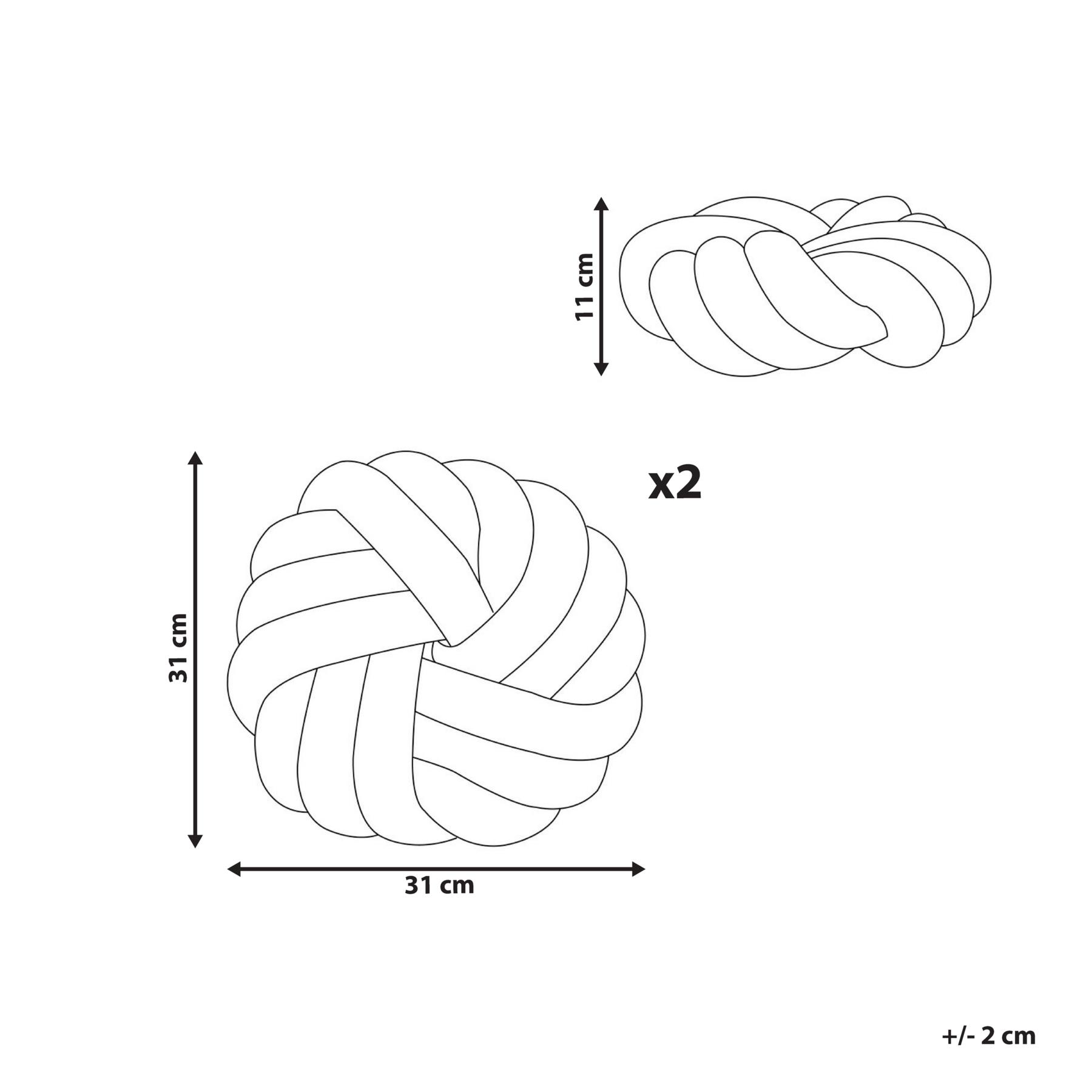 Beliani - AKOLA - Sierkussen set van 2 - Geel - Bouclé
