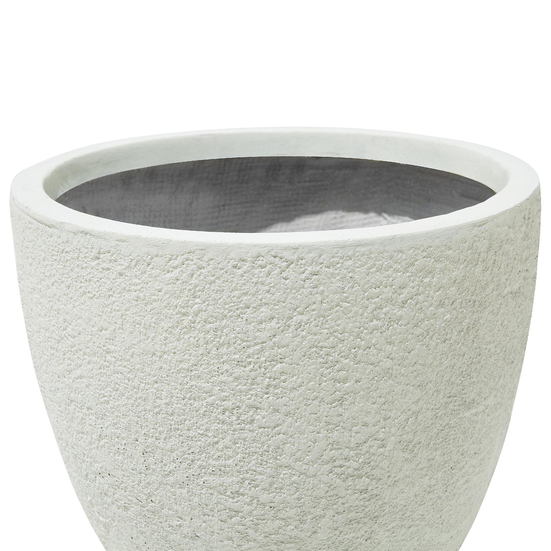 Beliani - KANNIA - Bloempot - Wit - 55 cm - Klei-vezelmengsel