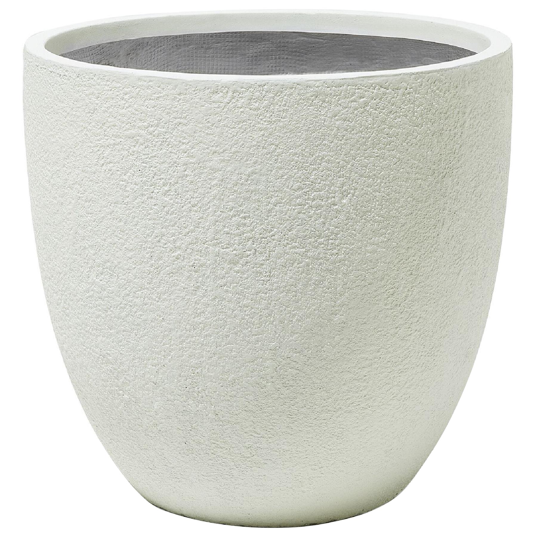 Beliani - KANNIA - Bloempot - Wit - 55 cm - Klei-vezelmengsel