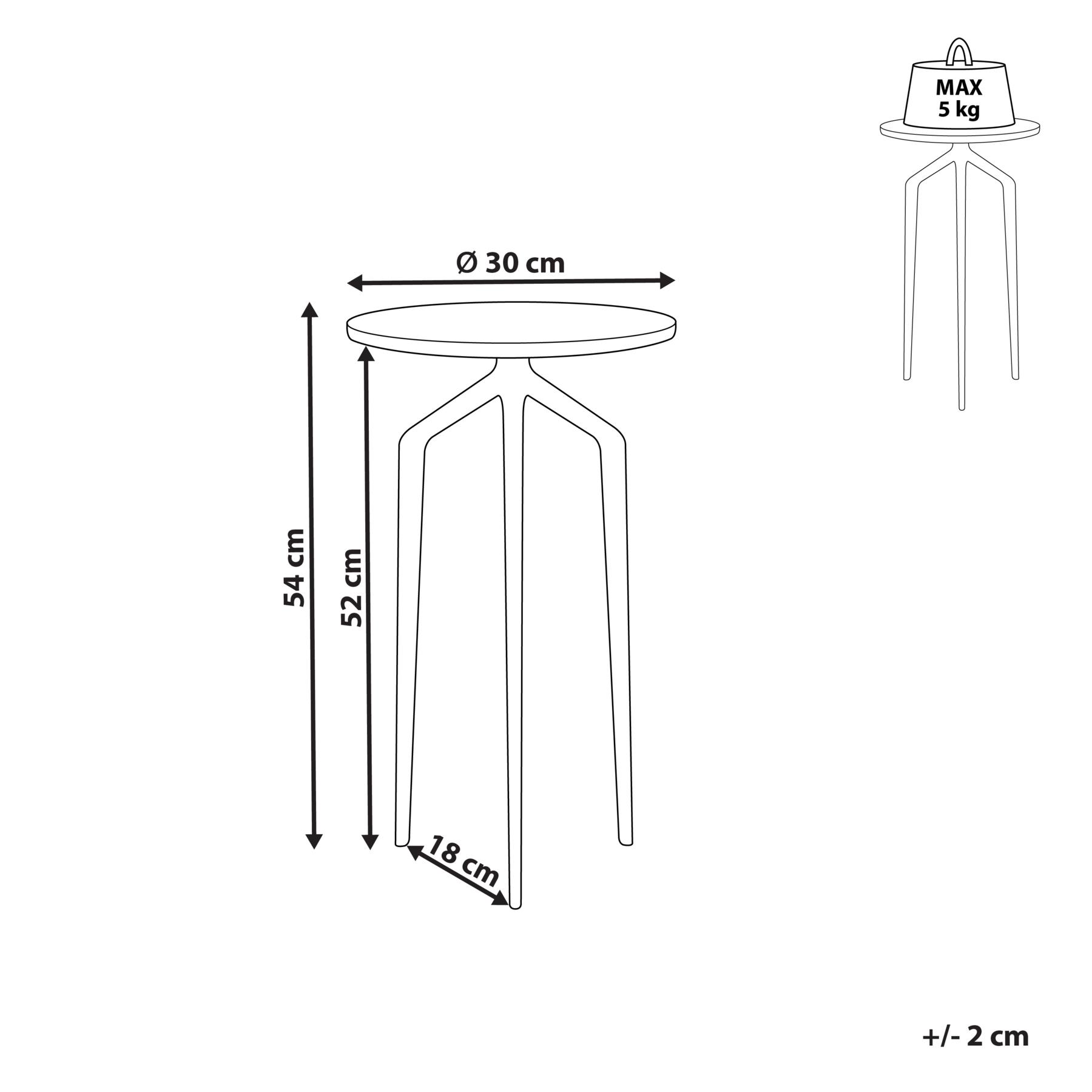 Beliani - TILPA - Bijzettafel - Wit - Marmer