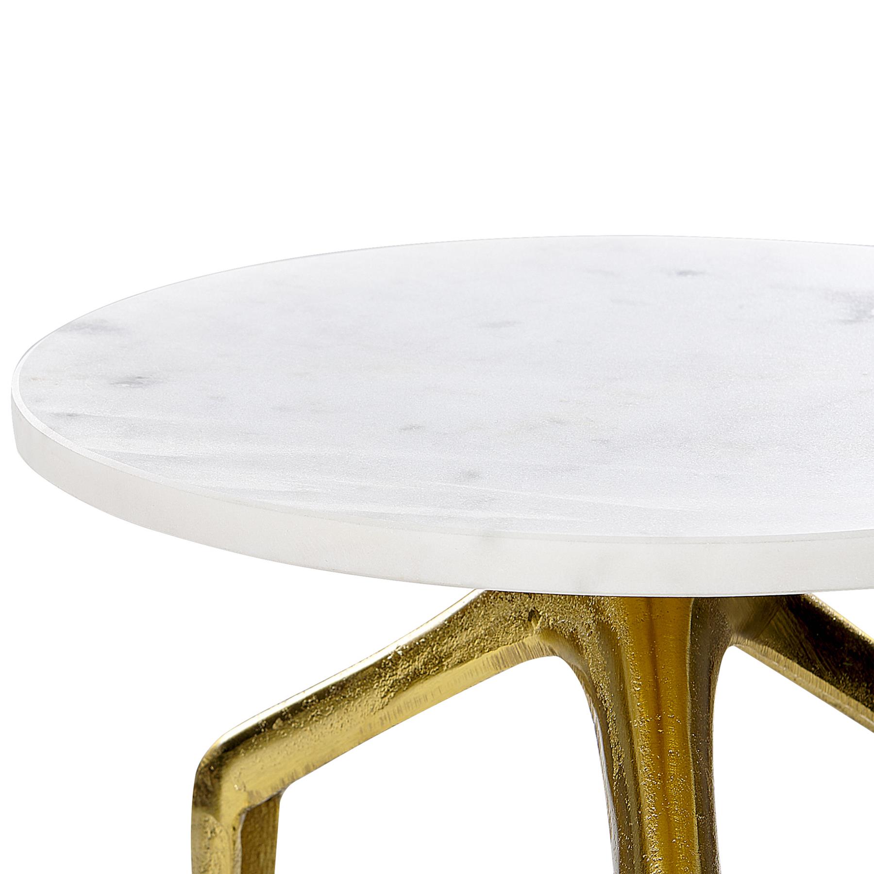 Beliani - TILPA - Bijzettafel - Wit - Marmer