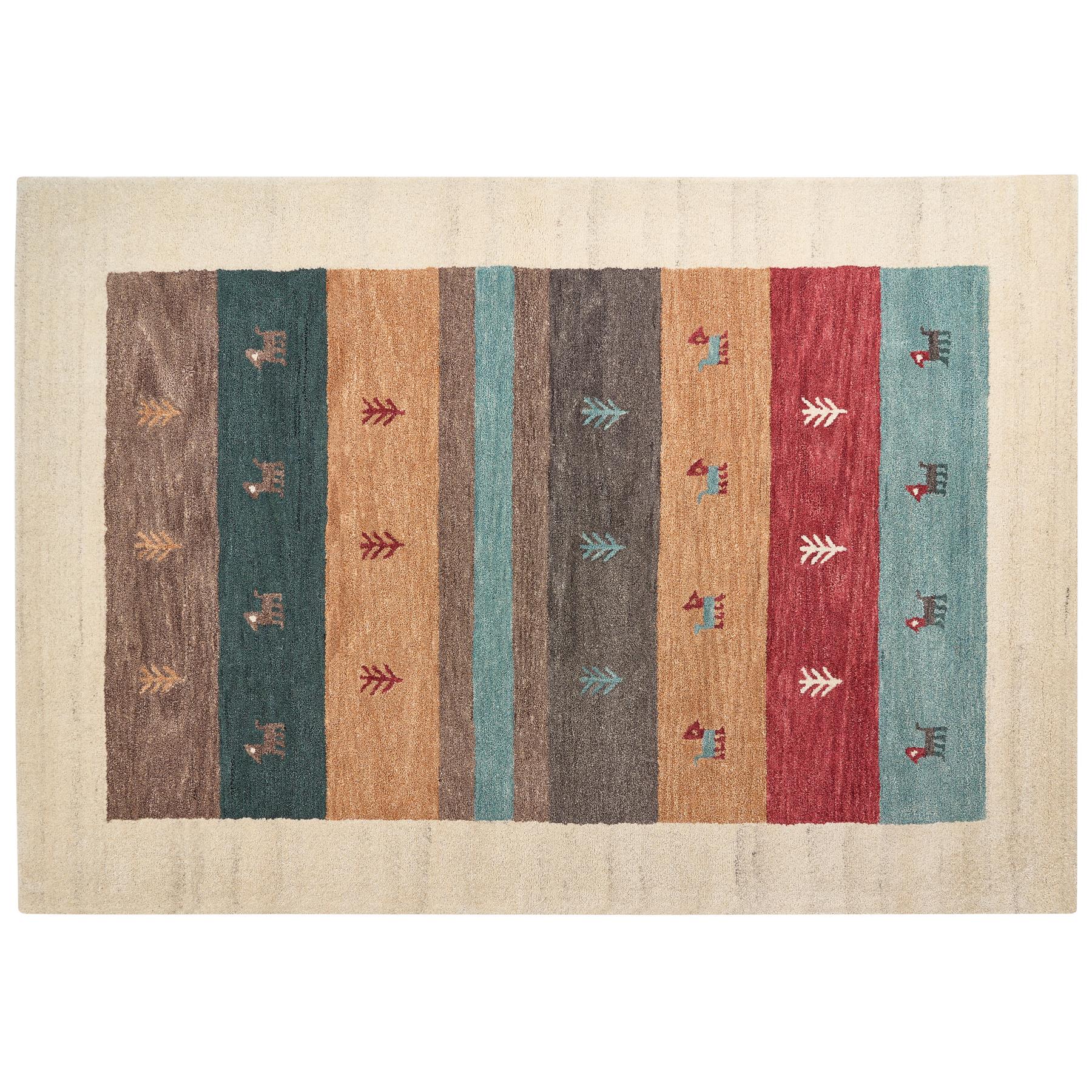 Beliani-SARILAR-Modern vloerkleed-Multicolor-160 x 230 cm-Wol