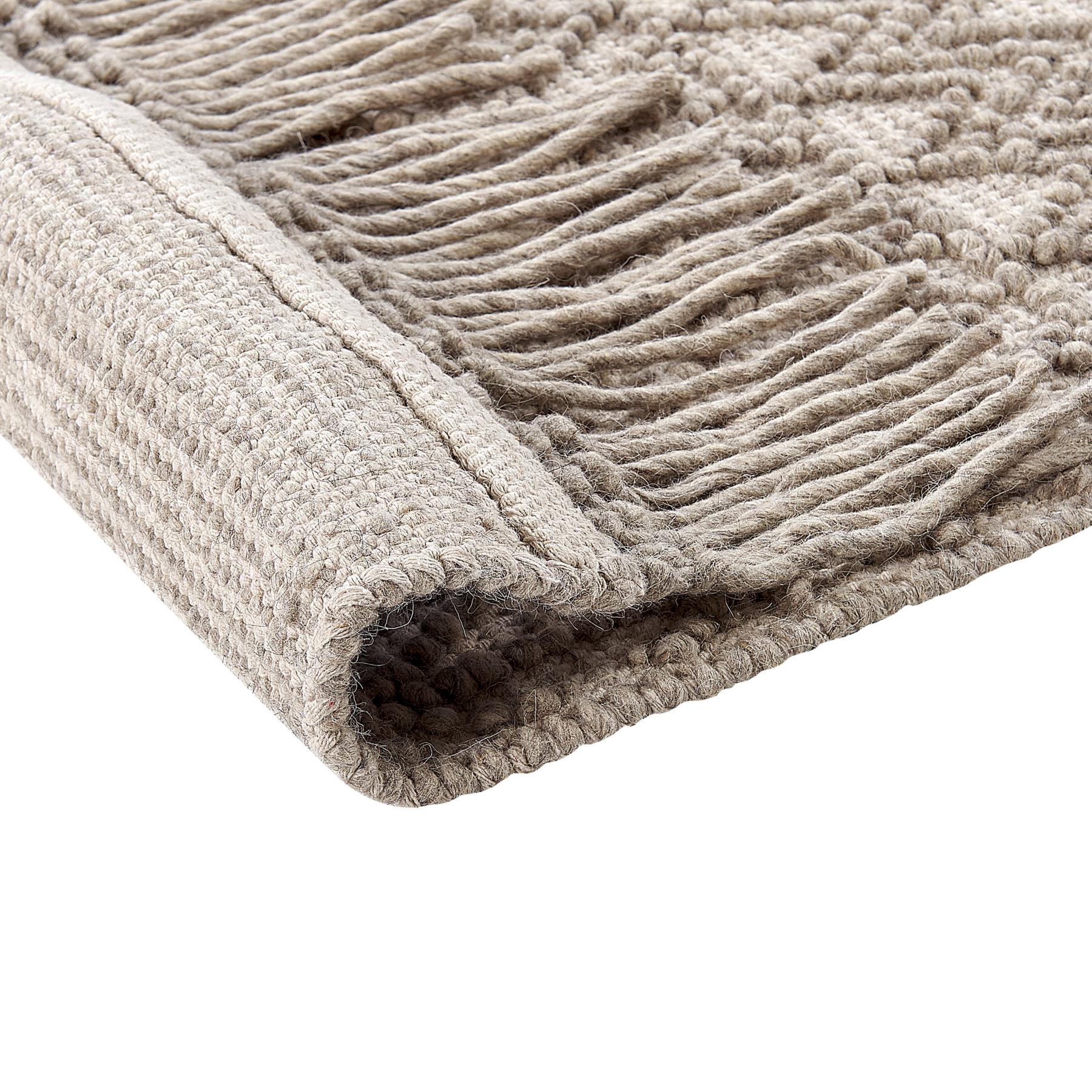 Beliani - ALUCRA - Modern vloerkleed - Zandbeige - 200 x 300 cm - Wol