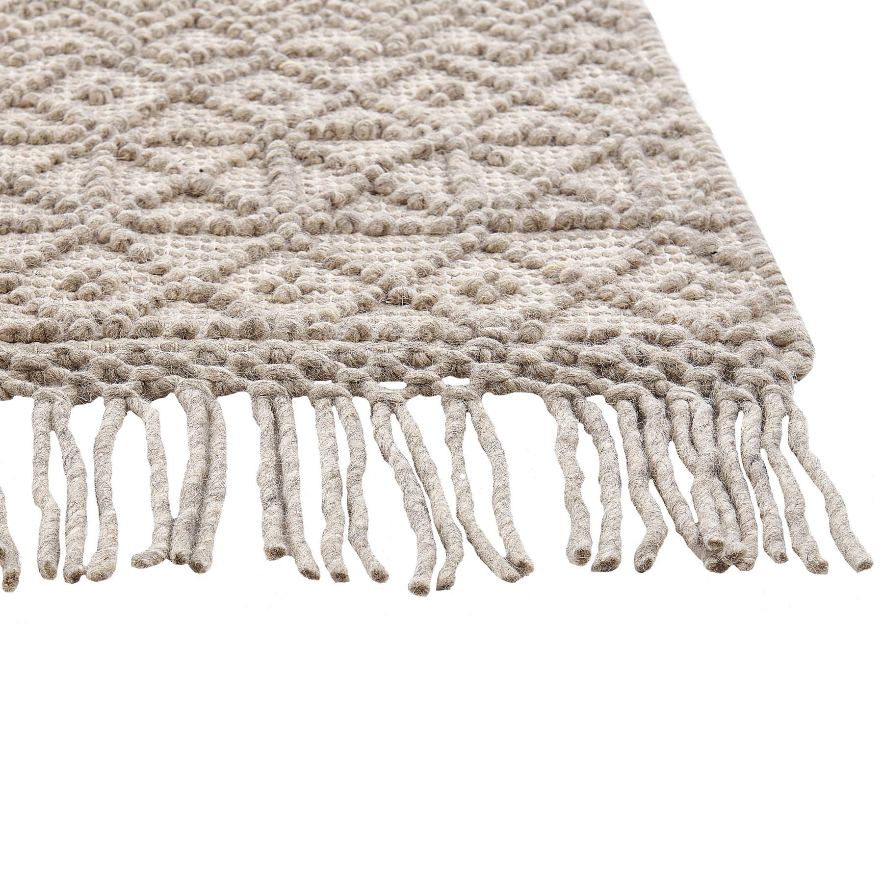 Beliani - ALUCRA - Modern vloerkleed - Zandbeige - 200 x 300 cm - Wol
