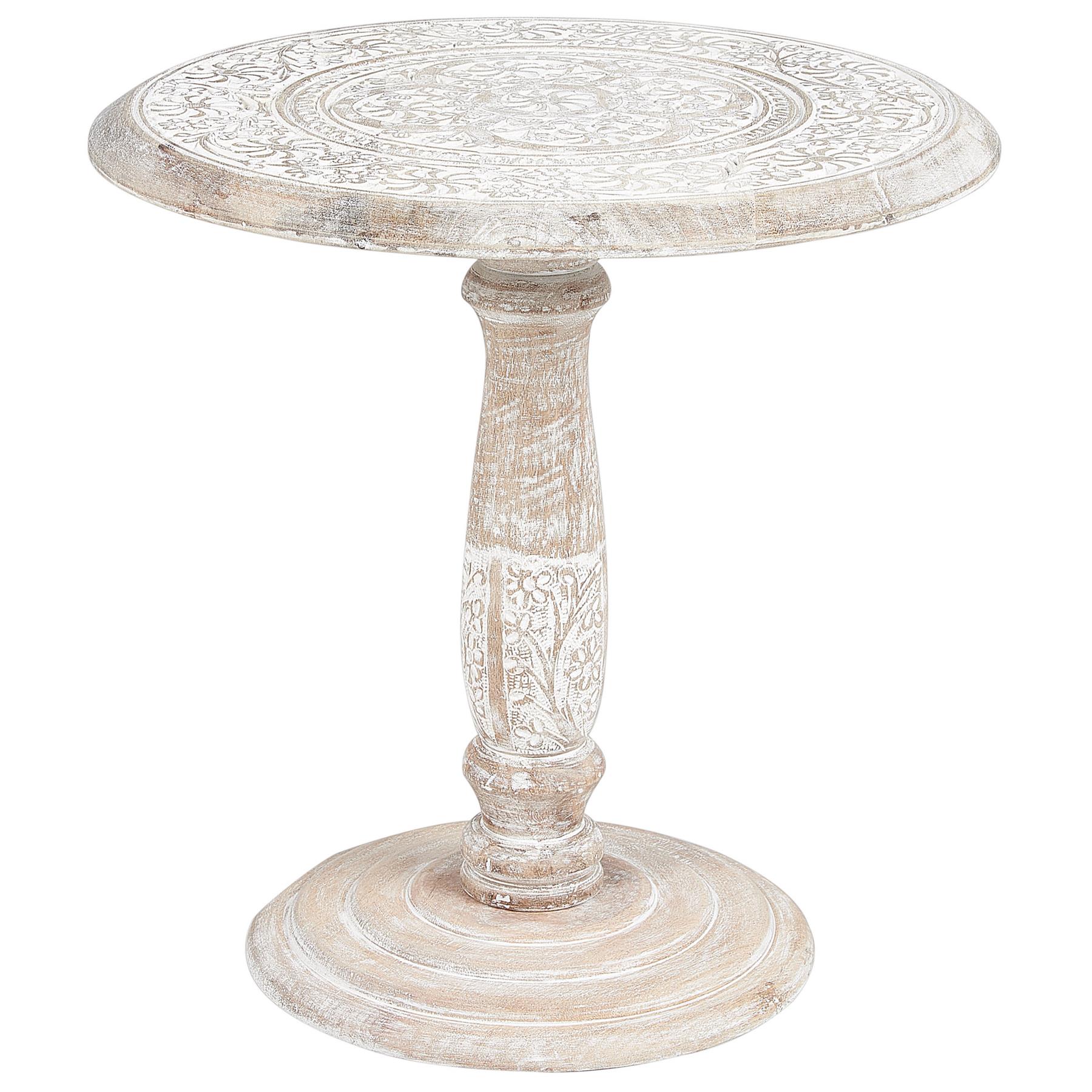 Beliani - JAMBIA - Bijzettafel - Lichte houtkleur - Mangohout