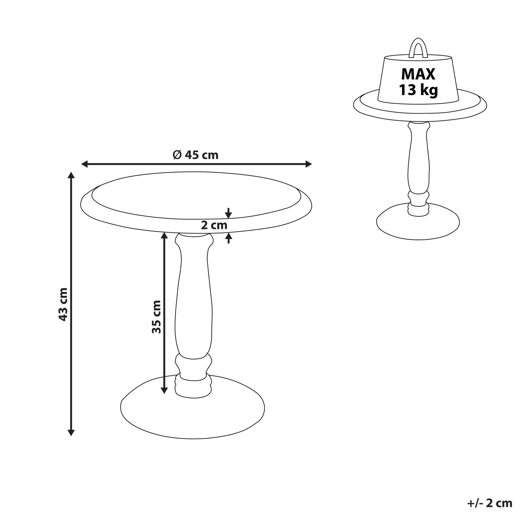 Beliani - JAMBIA - Bijzettafel - Lichte houtkleur - Mangohout