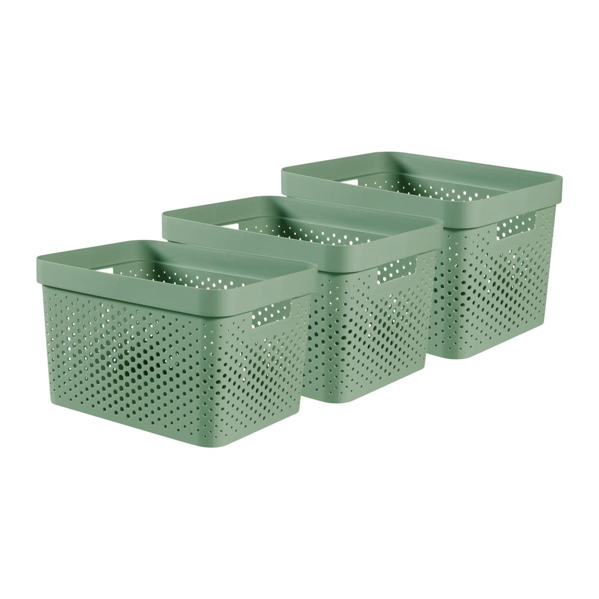 Curver Infinity Recycled Dots Opbergbox 17L 3 Stuks Groen Kopen Shop Bij FonQ