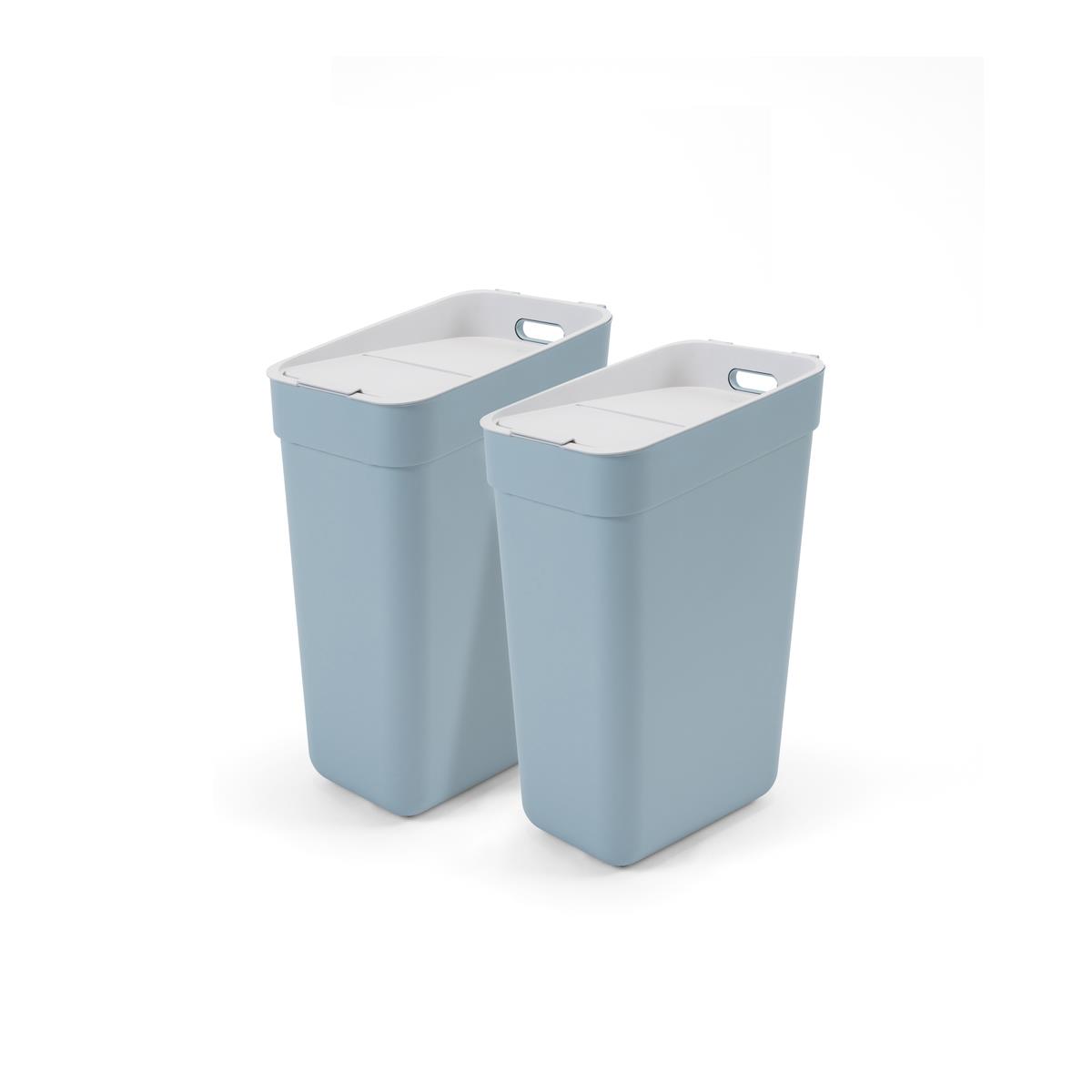 Curver Ready To Collect Prullenbak 30L - 2 stuks - Blauw|Grijs