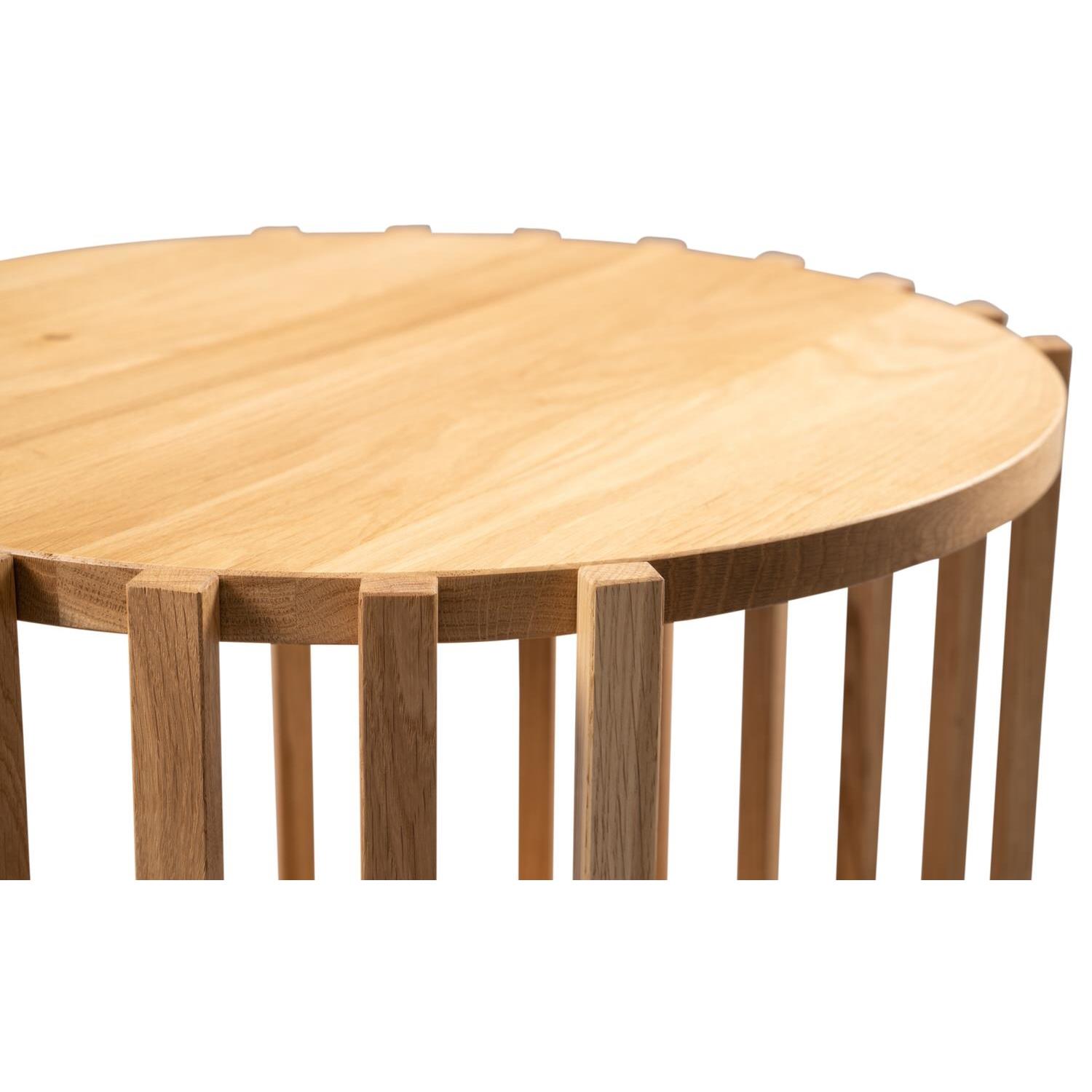 M2 Kollektion Mats Massief Eiken Bijzettafel Rond