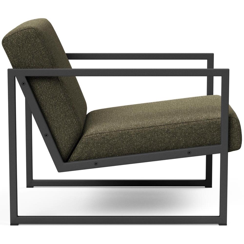 Innovation Vikko Bos Groen Bouclé Loungestoel met Armleuning