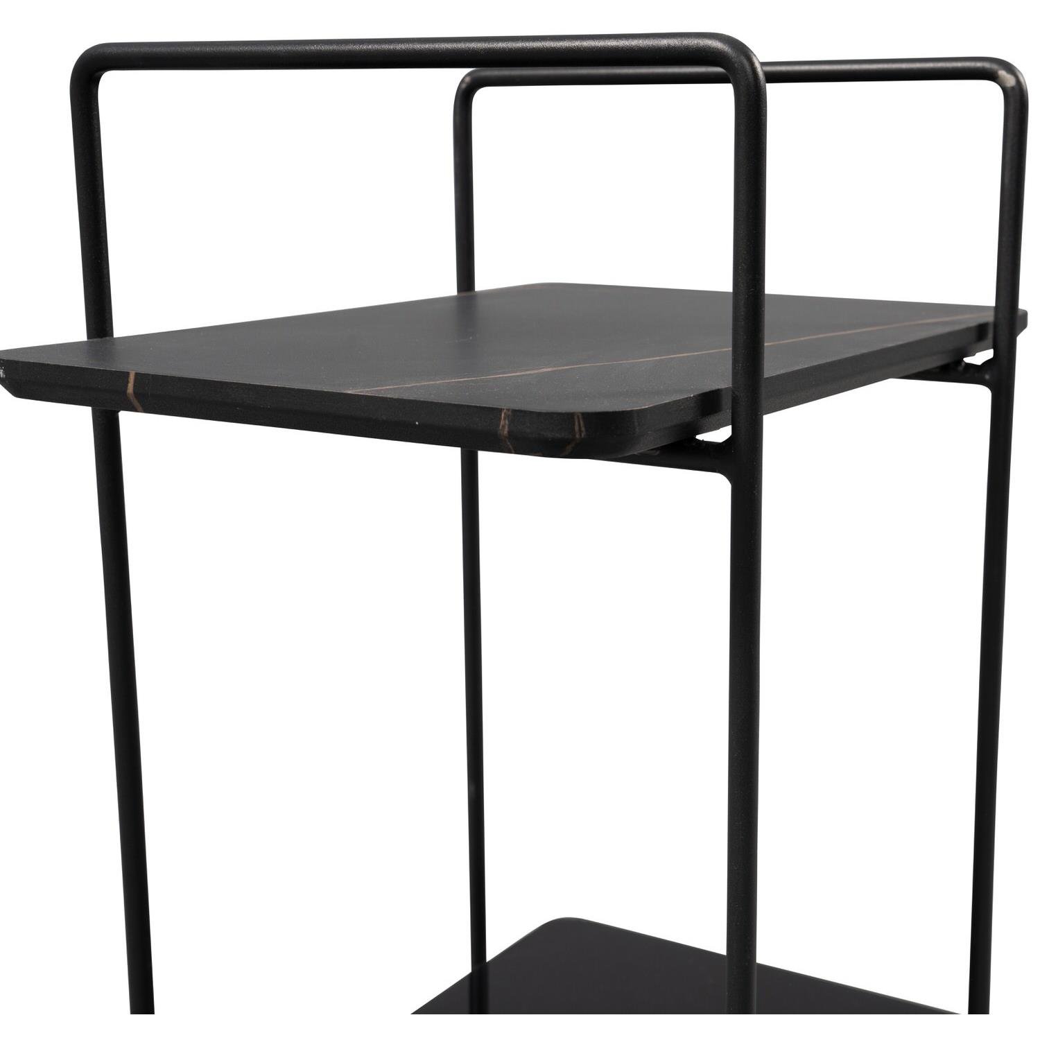 M2 Kollektion Doppio Marmerlook Zwart Bijzettafel