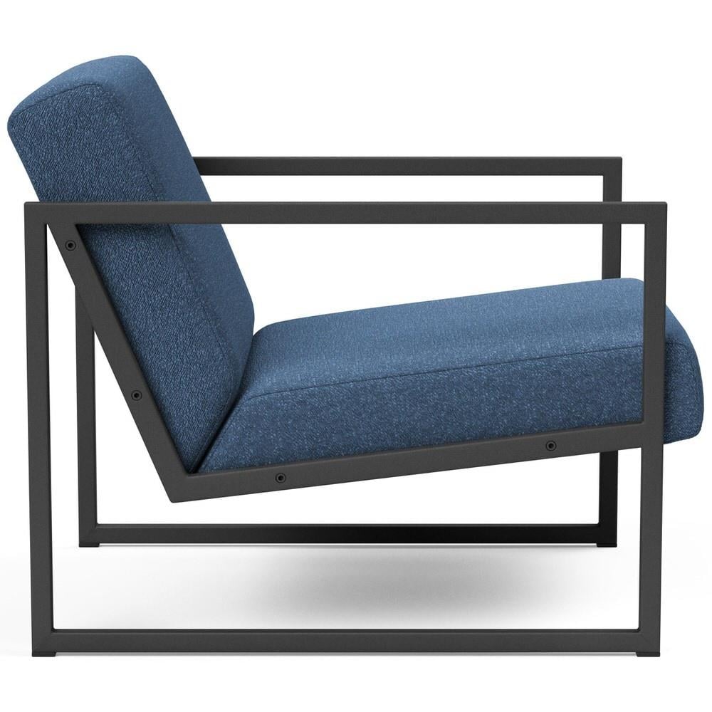 Innovation Vikko Blauw Bouclé Loungestoel met Armleuning