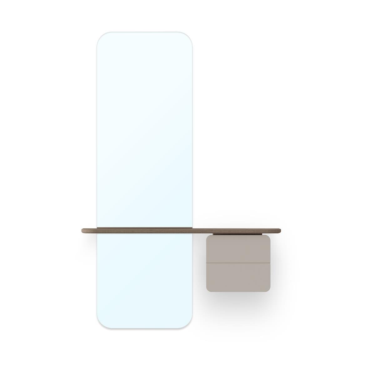 Umage One More Look Wandspiegel met Plank - Pearl White