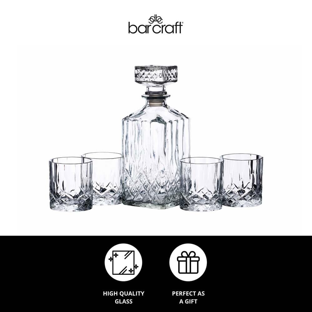 BarCraft - Whiskey Set - Decanteerset - Karaf met glazen - Geslepen Gl