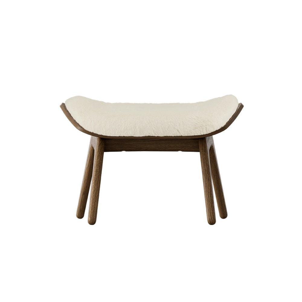 Umage The Reader Ottoman Voetenbank Donker Eiken - Teddy White