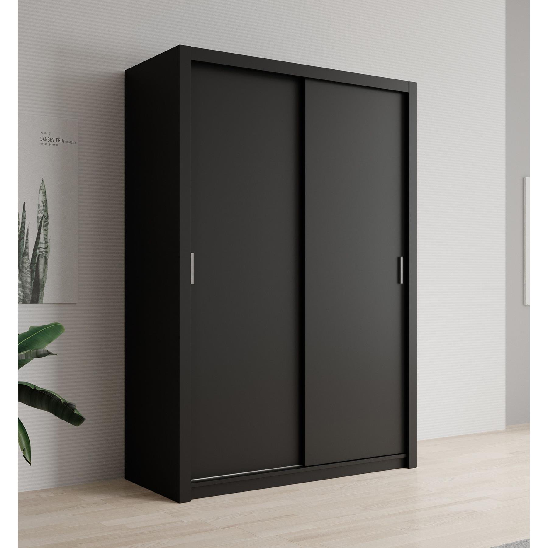 Meubella Kledingkast Blake - Mat Zwart - 150 cm