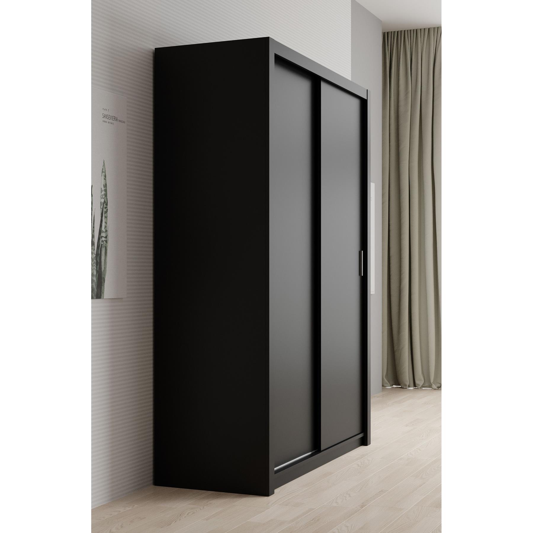 Meubella Kledingkast Blake - Mat Zwart - 150 cm