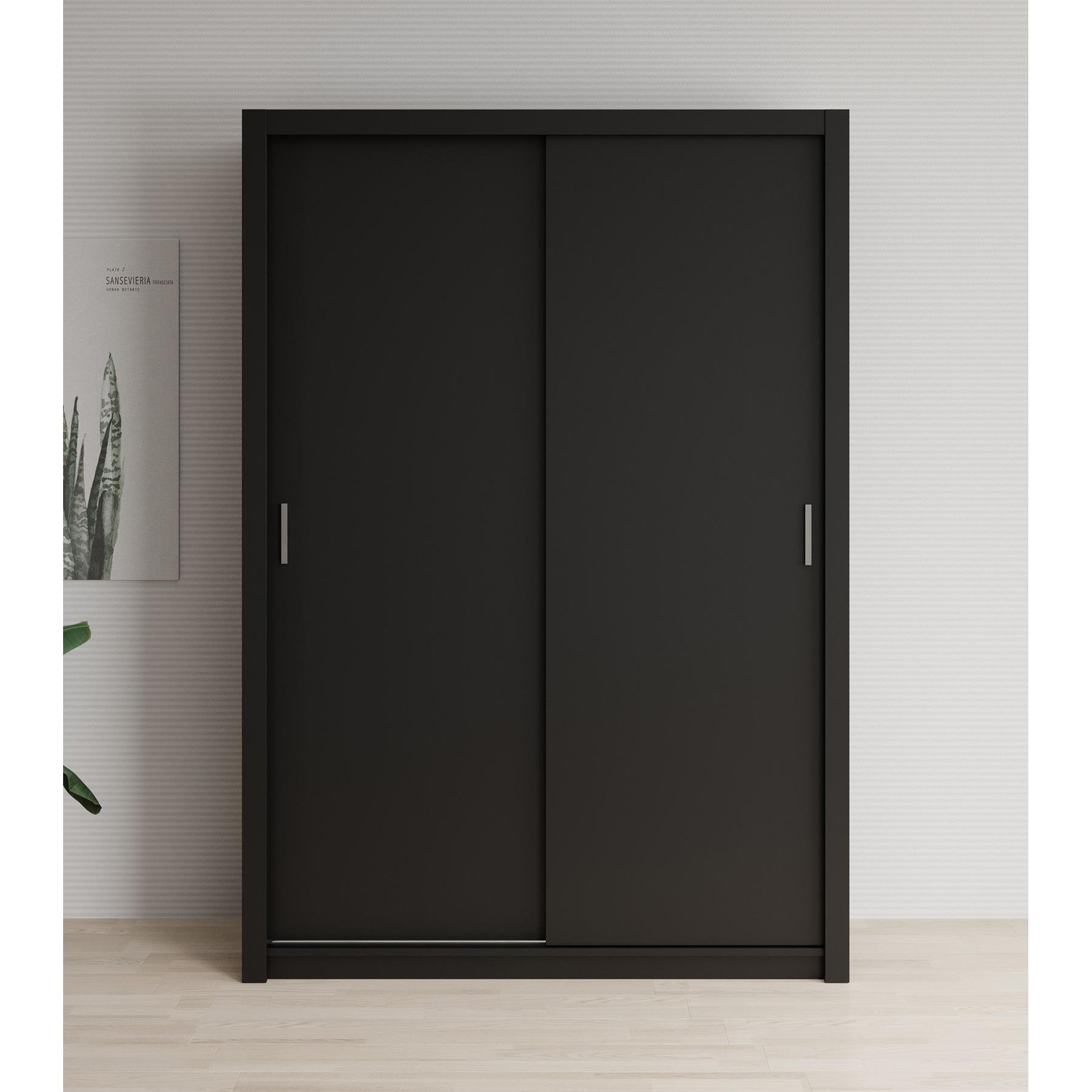 Meubella Kledingkast Blake - Mat Zwart - 150 cm
