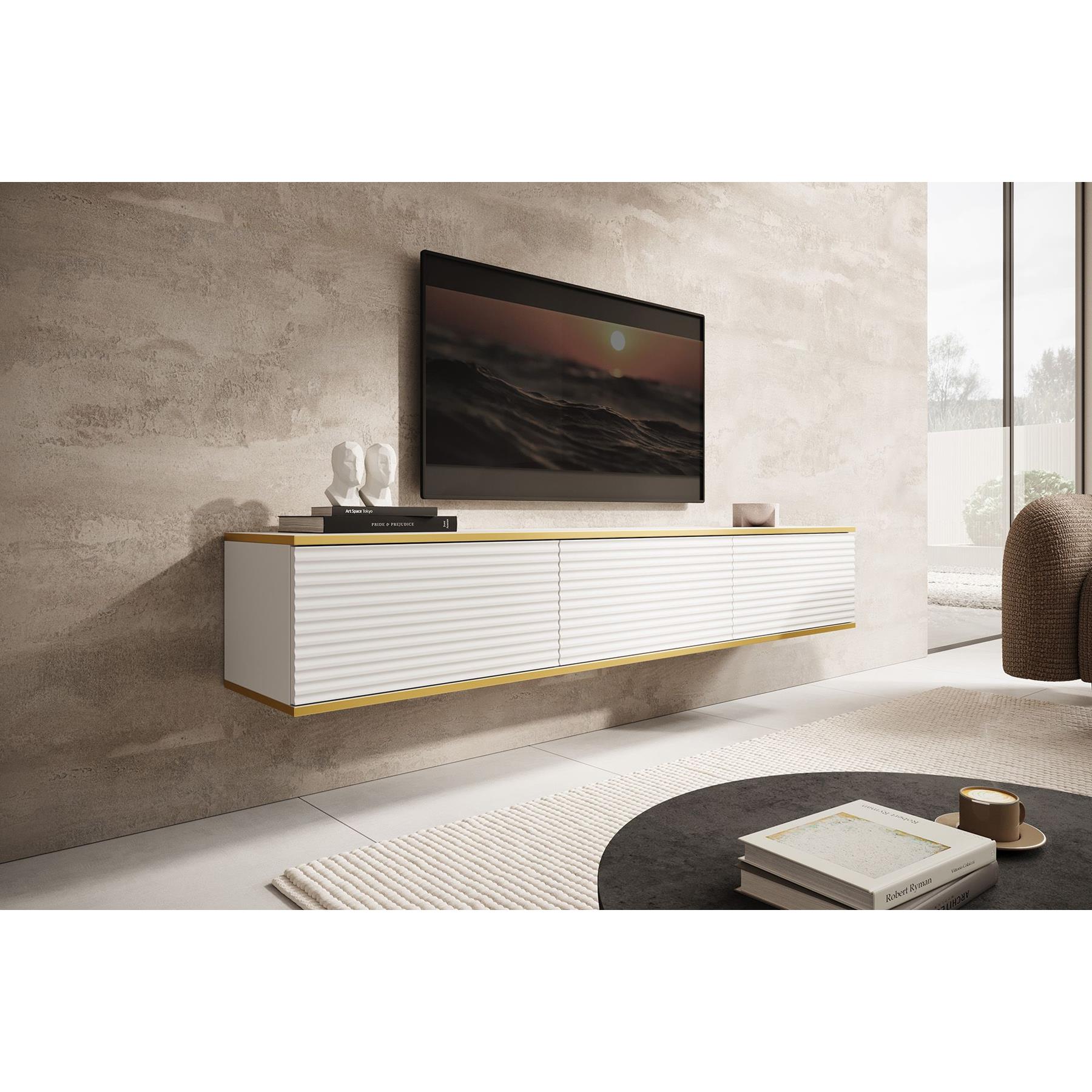 Meubella TV-Meubel Orleans 2 - Wit - 175 cm