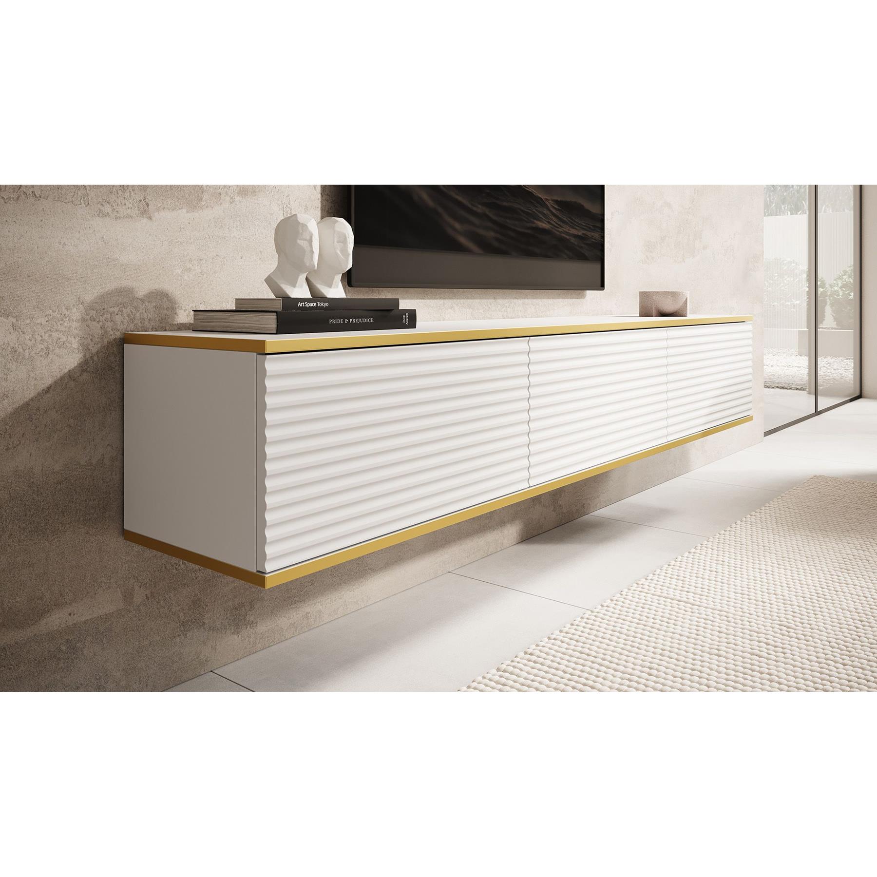 Meubella TV-Meubel Orleans 2 - Wit - 175 cm