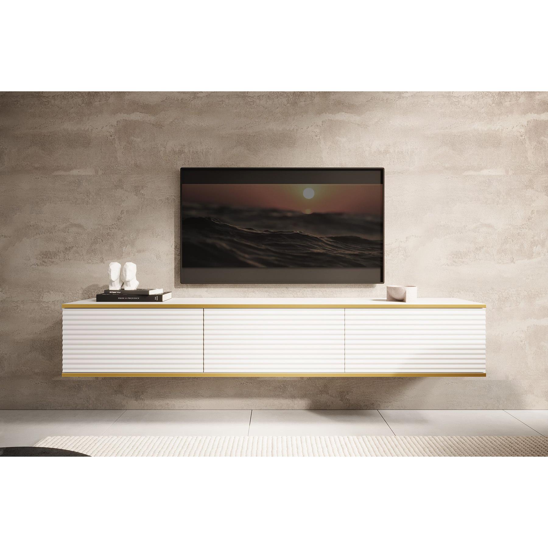 Meubella TV-Meubel Orleans 2 - Wit - 175 cm
