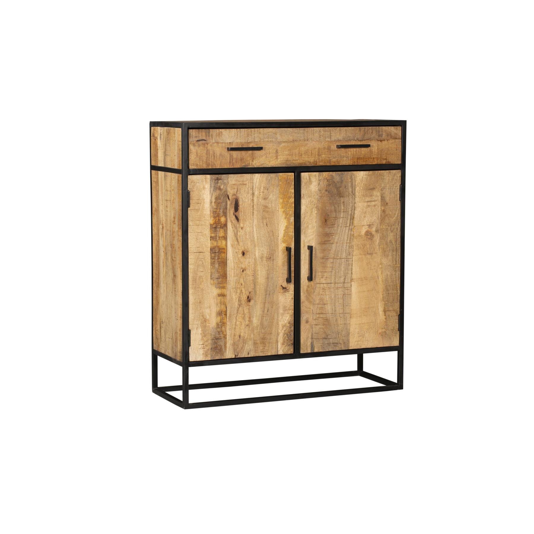 Starfurn Kabinet kast Denver | Mangohout en staal | 100 cm