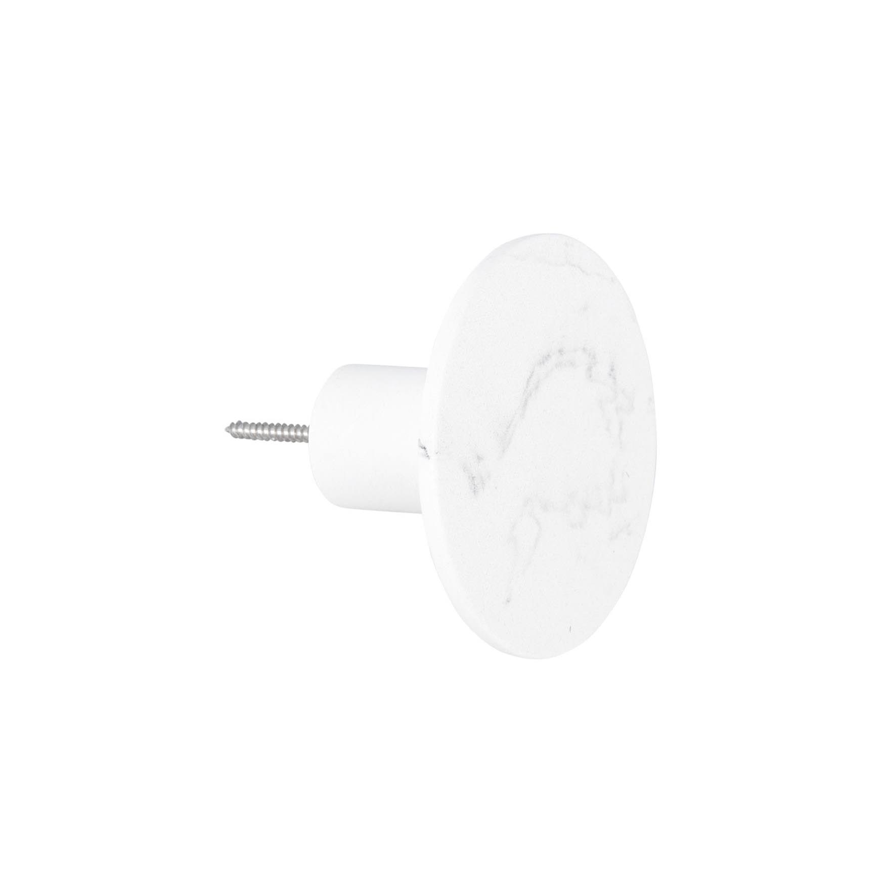 Present Time Wandhaak set Marble - Wit - Ø8,5cm