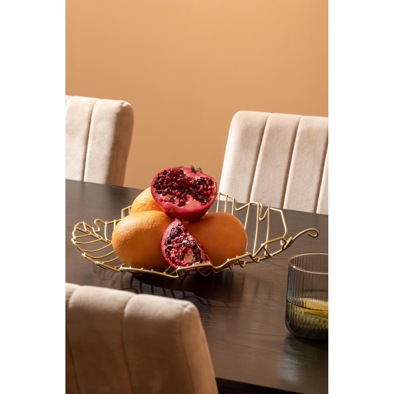 Present Time - Fruitmand Leaf Large - Goud - 32x31,5x8,5cm
