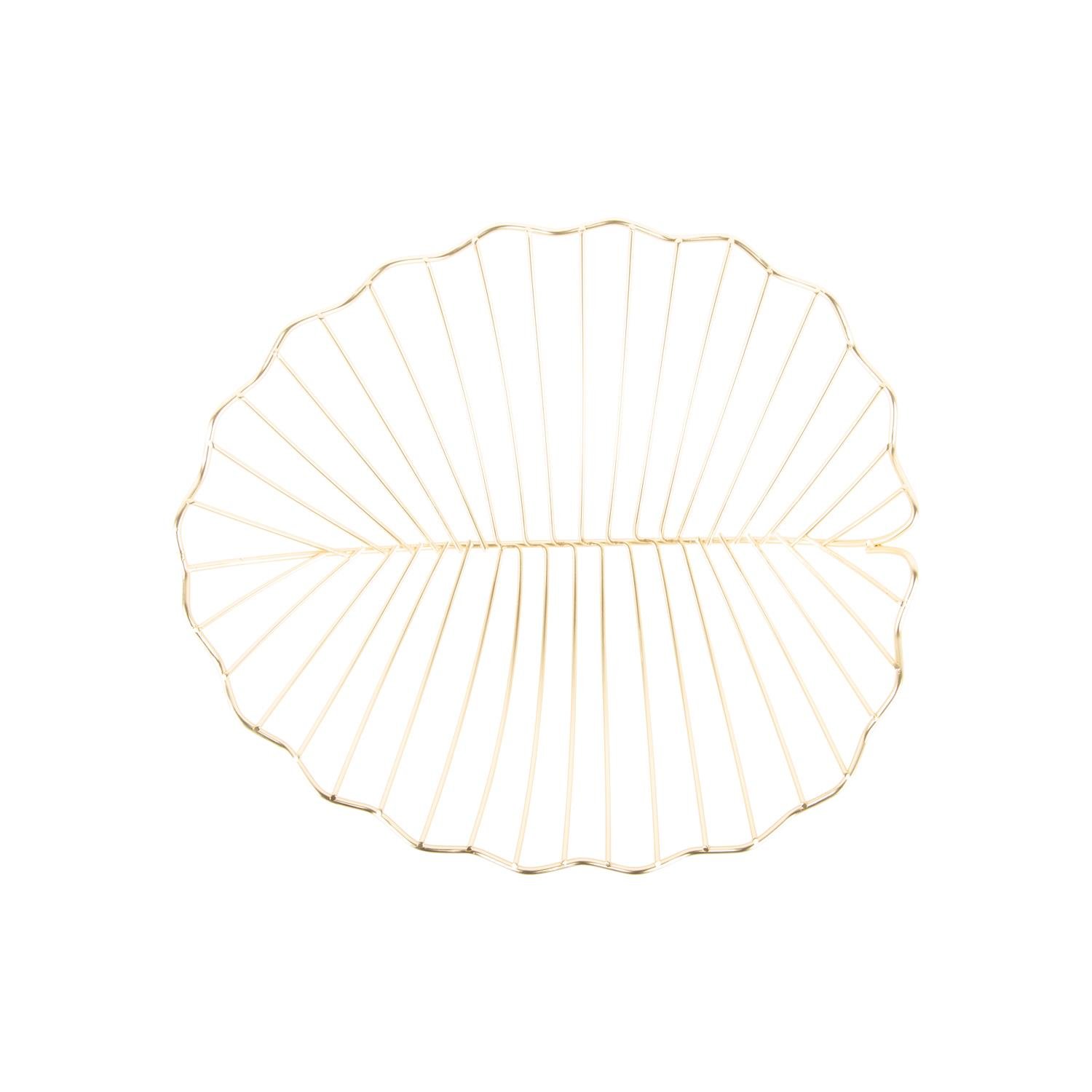 Present Time - Fruitmand Leaf Large - Goud - 32x31,5x8,5cm
