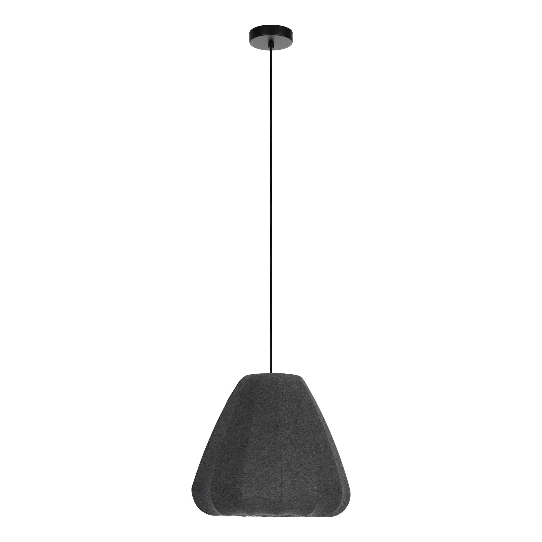 EGLO Barlaston Hanglamp - E27 - Ø 35 cm - Zwart|Grijs - Textiel
