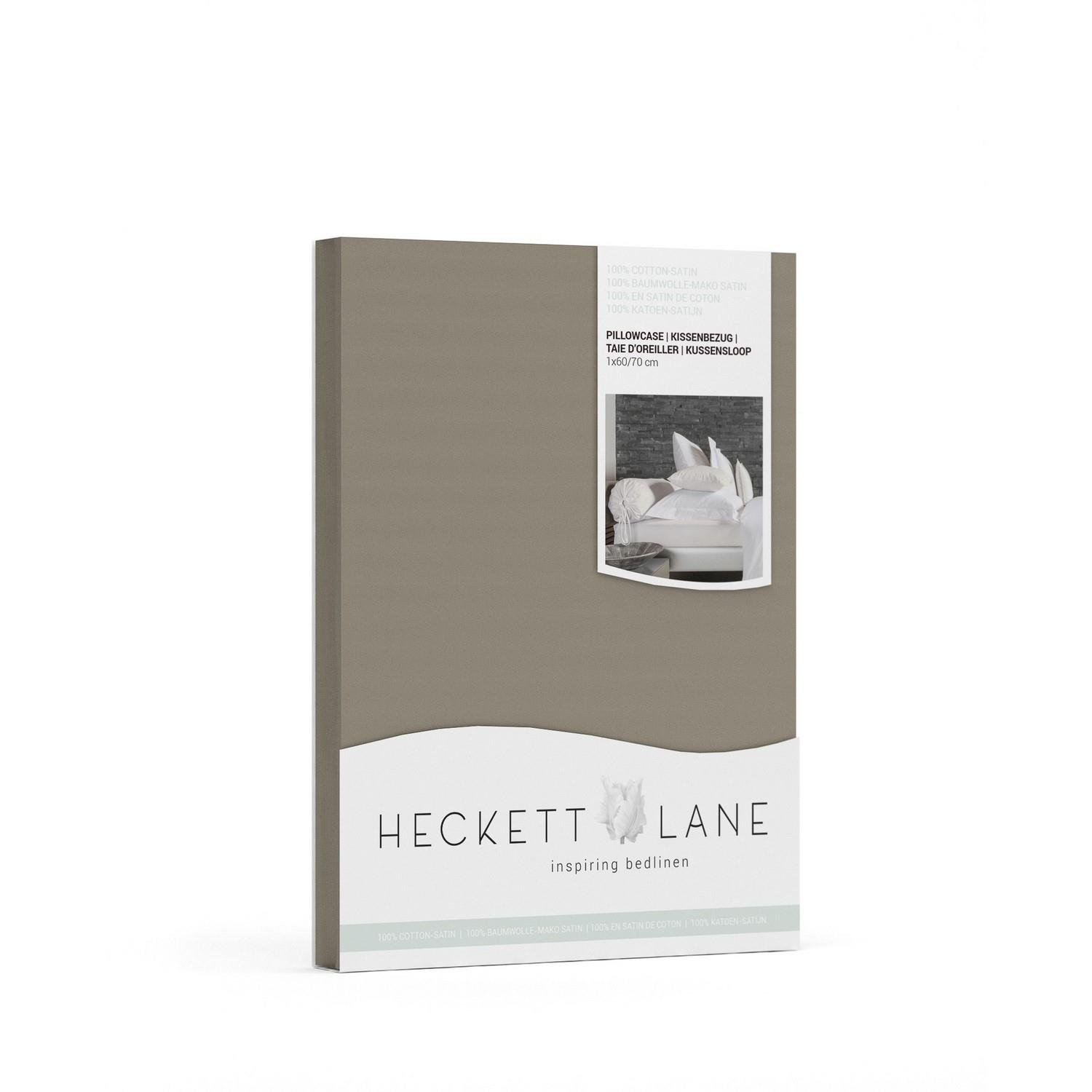 Heckett & Lane Elementi Kussensloop Katoen Satijn - taupe grey 60x70cm