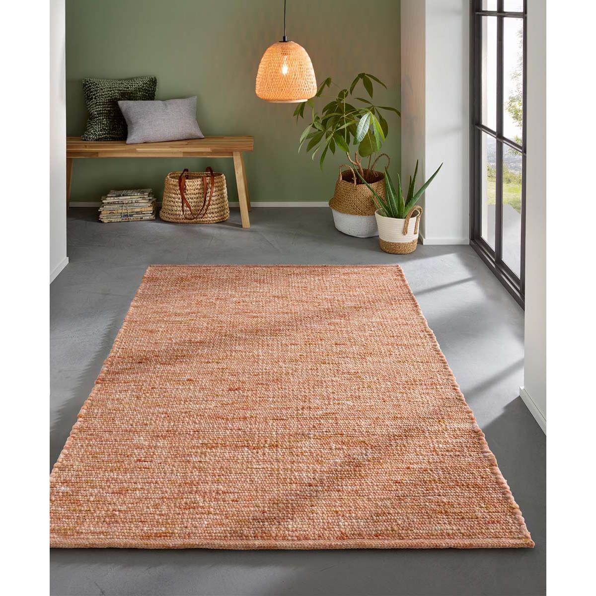 Tapeso Wollen vloerkleed - Bokn Terracotta - 200x290 cm