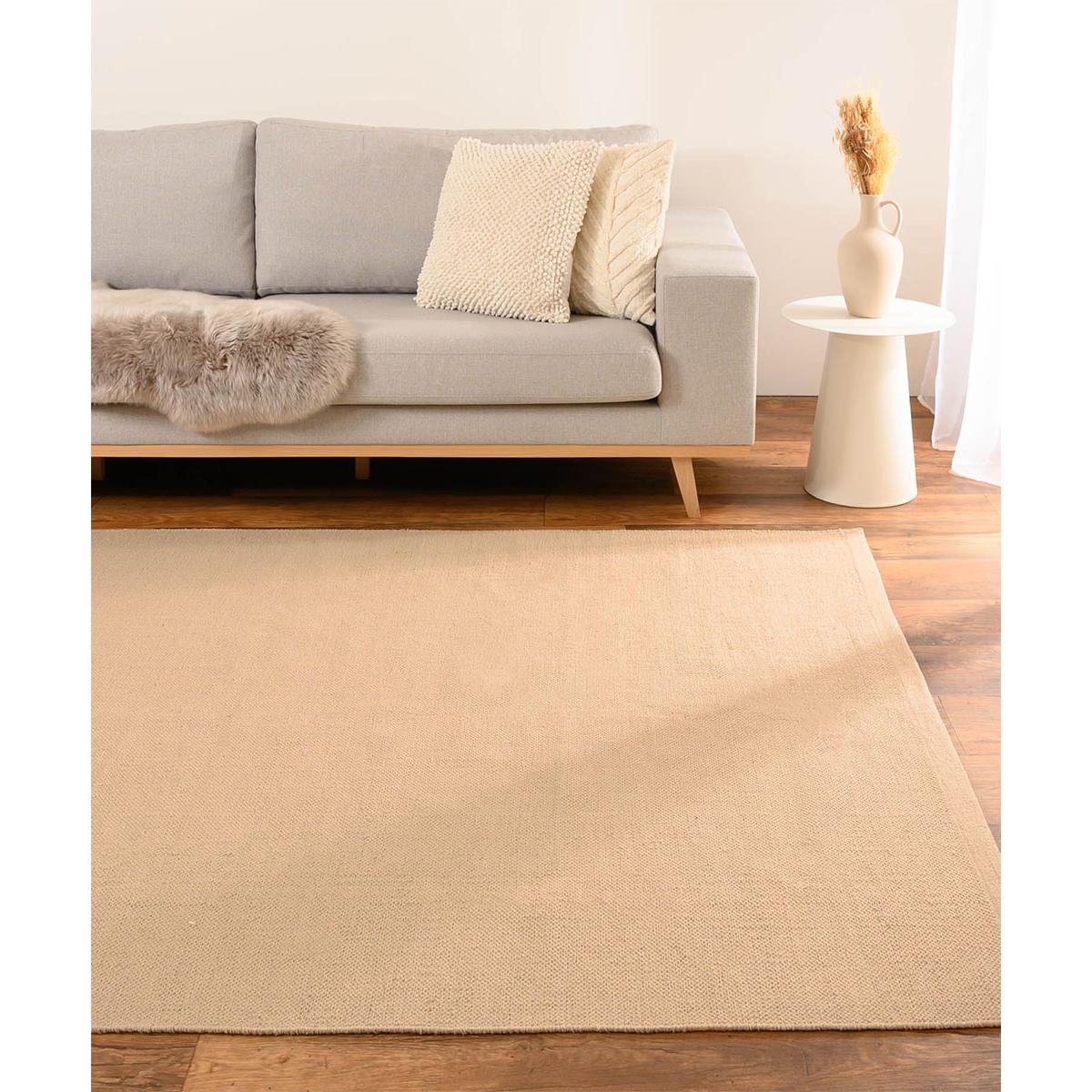 Nordic Weavers Katoen vloerkleed - Svelvik beige - 240x340 cm