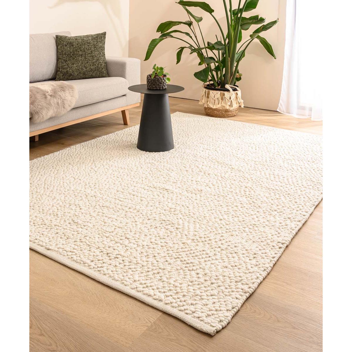 Nordic Weavers Wollen vloerkleed - Agder wit - 200x300 cm