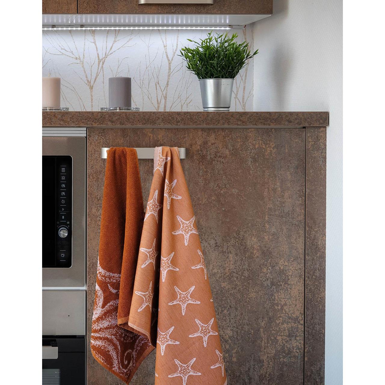 Seashell Keuken- en Theedoek - Set|12 - Oceaan - terracotta