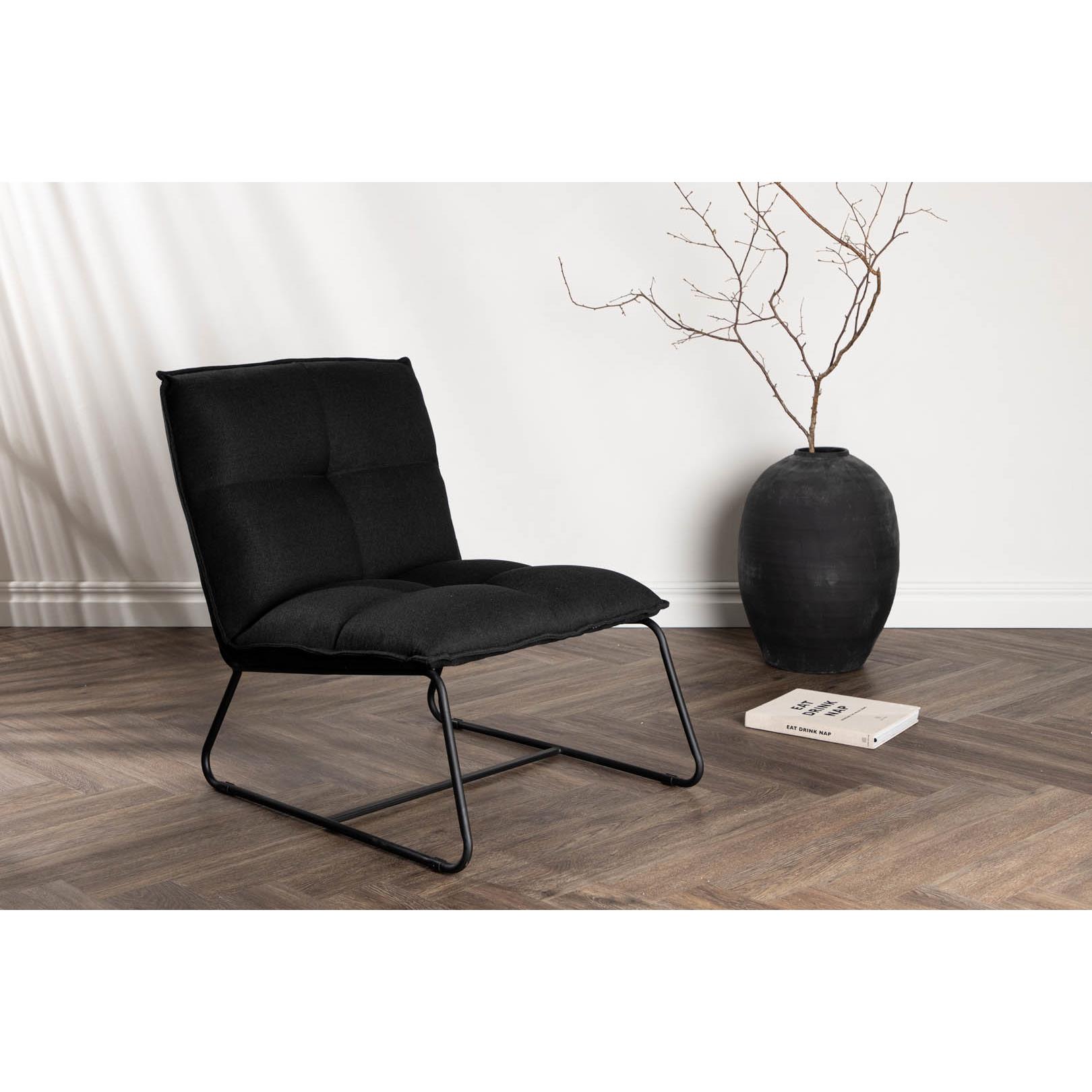 Hioshop Madison fauteuil zwart.