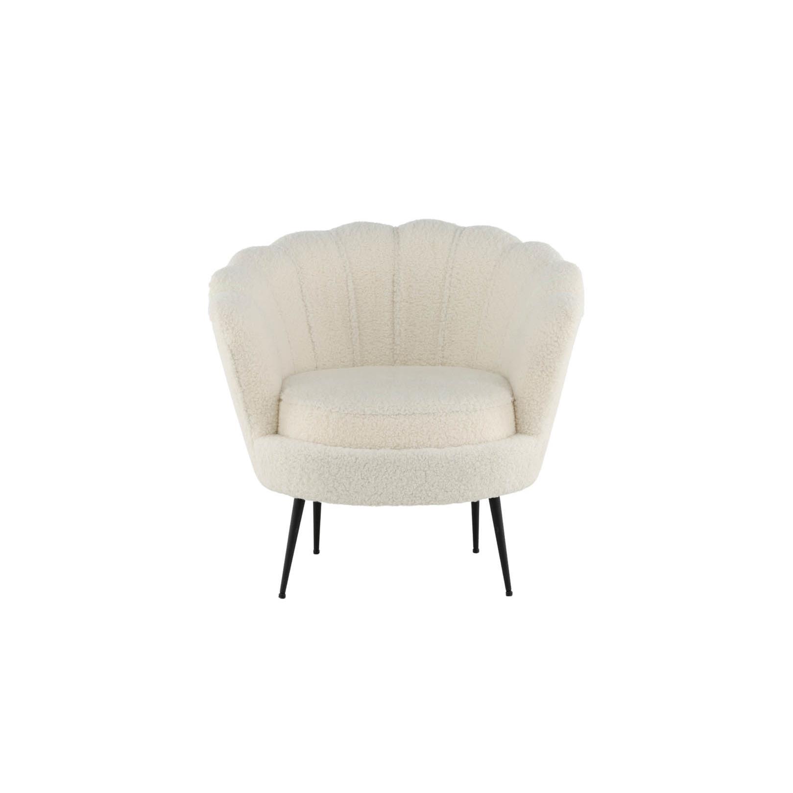 Hioshop Calais fauteuil teddy wit.