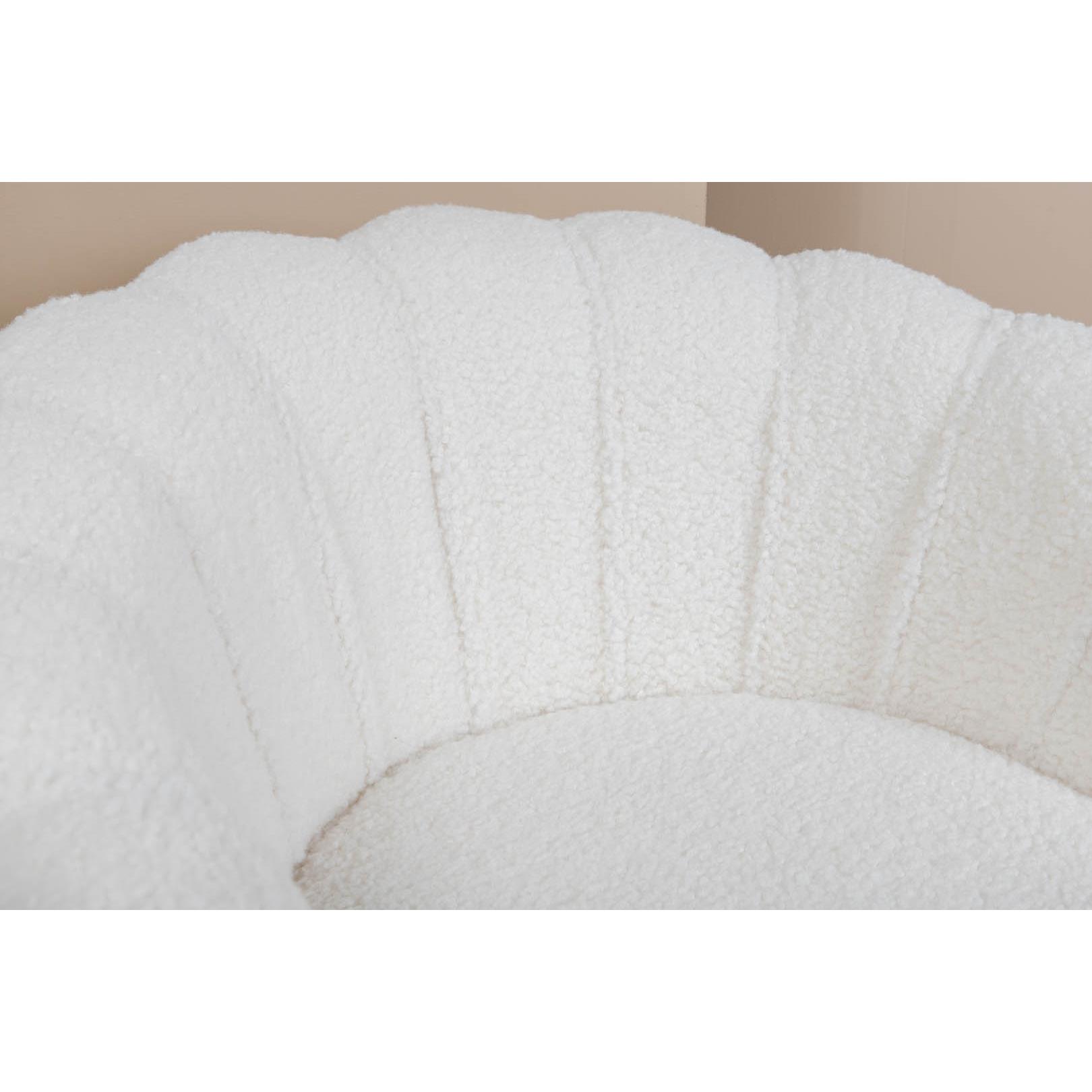 Hioshop Calais fauteuil teddy wit.