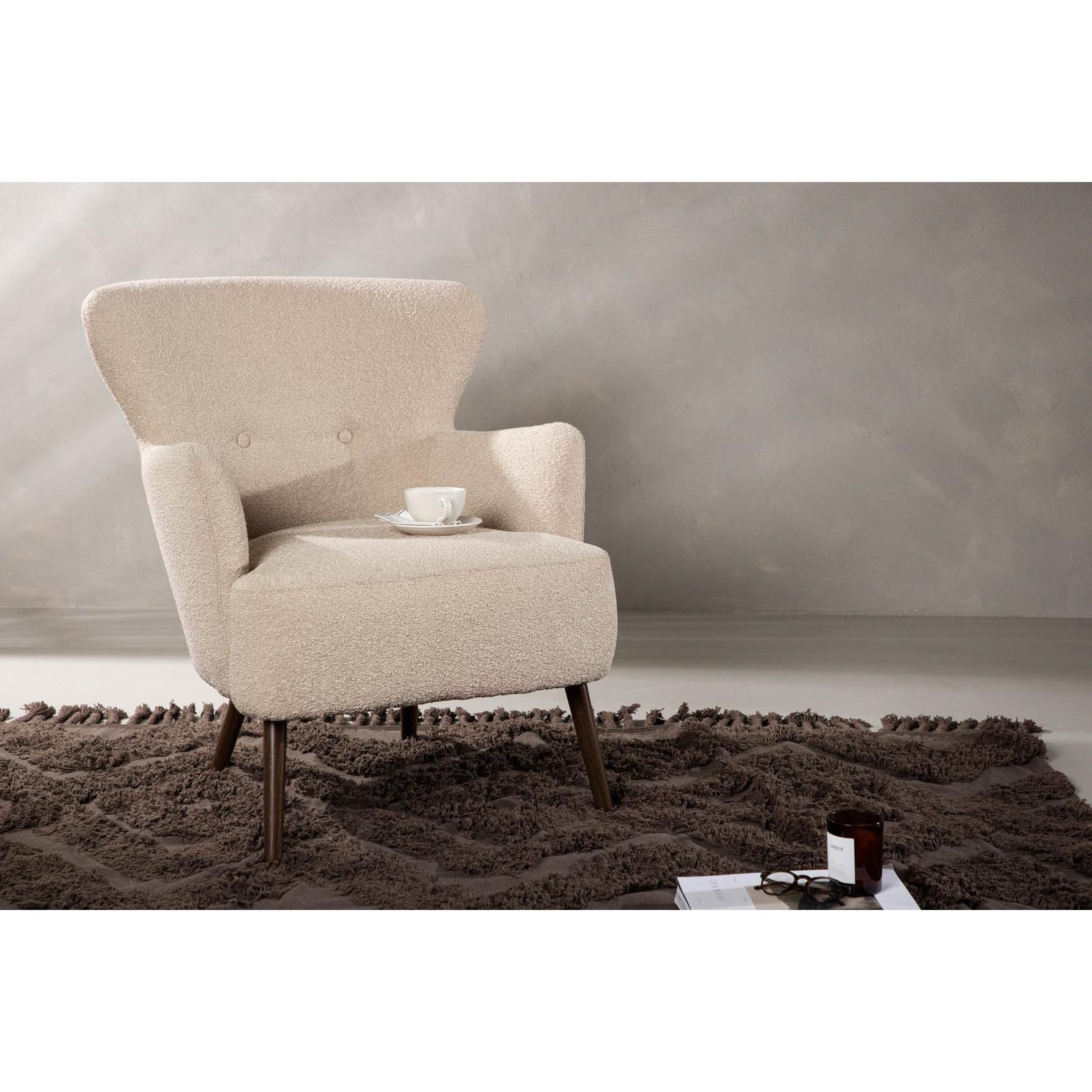Hioshop Lincoln fauteuil beige.