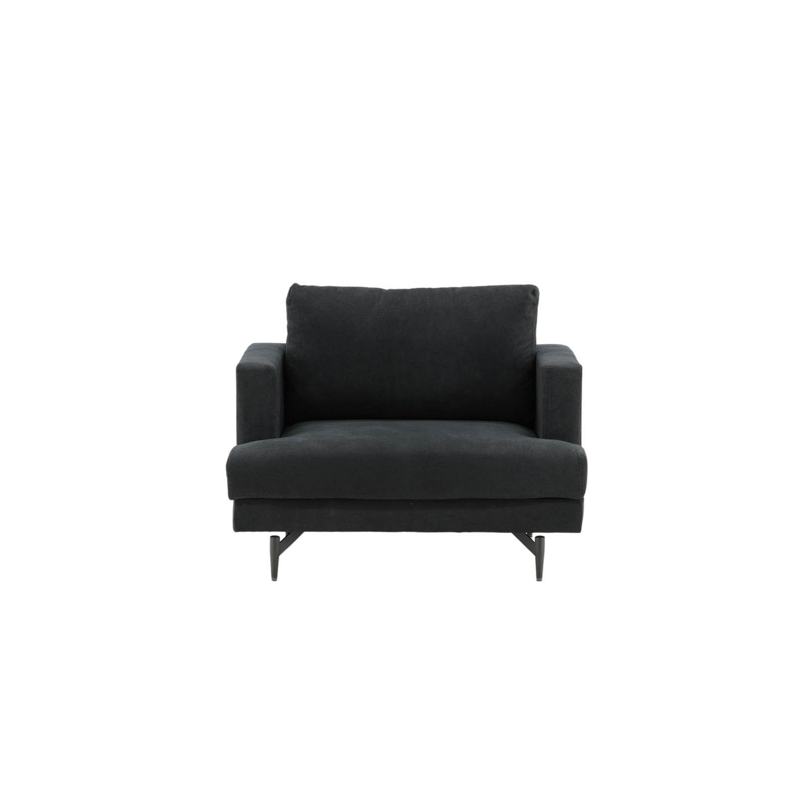 Hioshop Sofia fauteuil zwart.