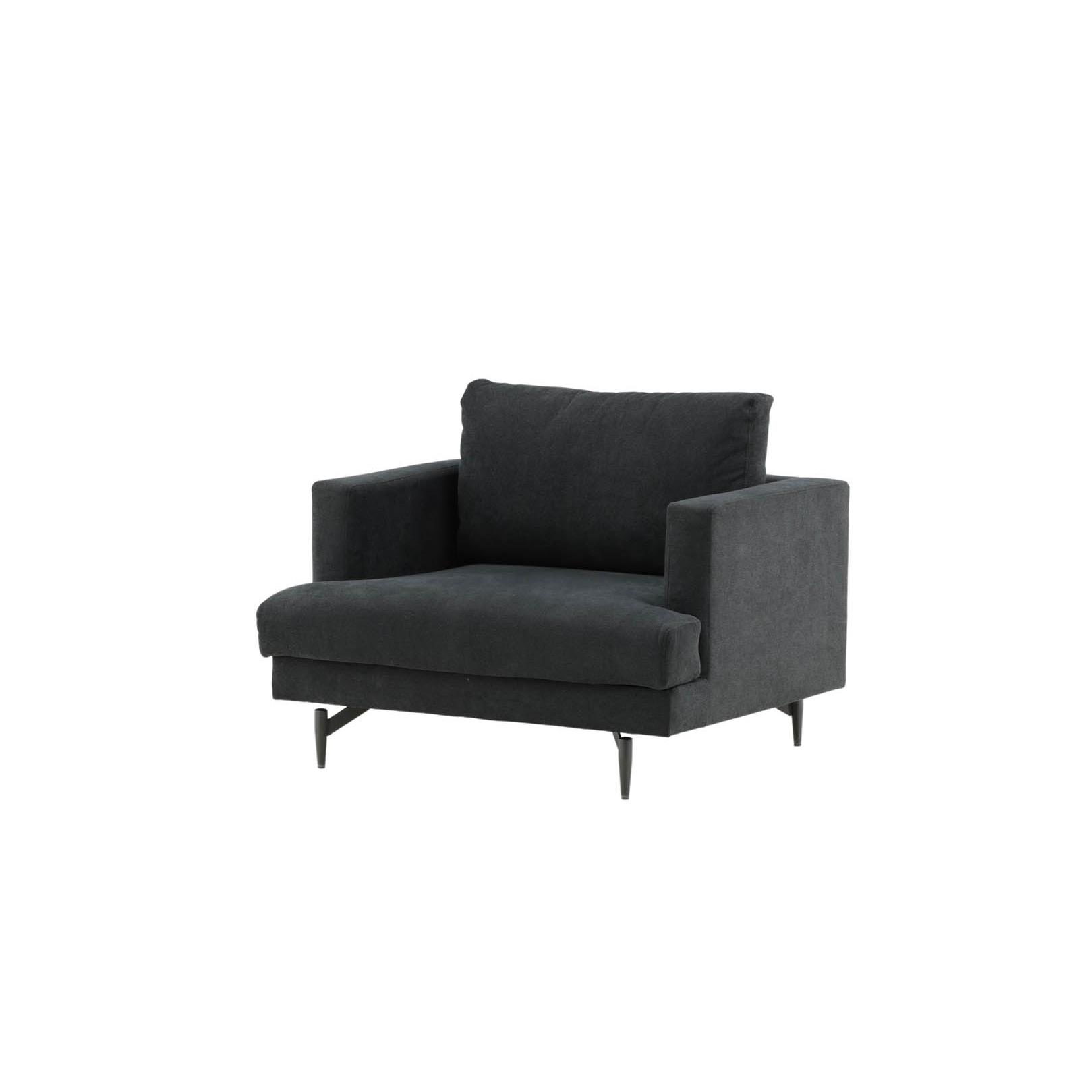 Hioshop Sofia fauteuil zwart.